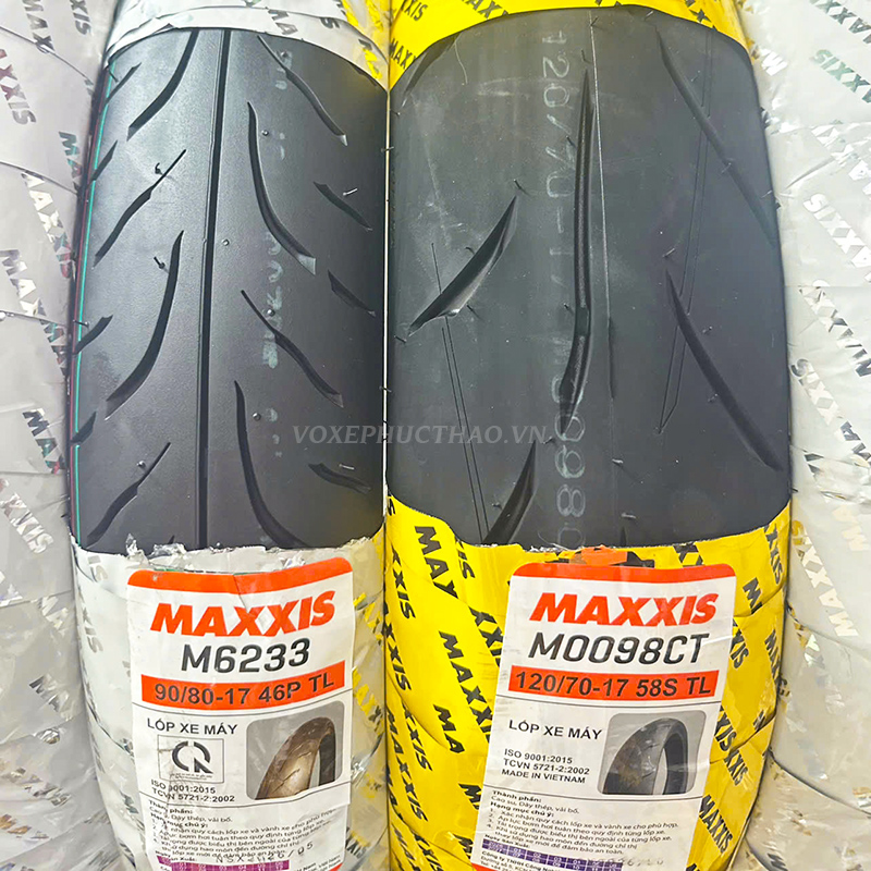 VỎ MAXXIS M6233 90/80-17 TL - M0098CT 120/70-17 TL